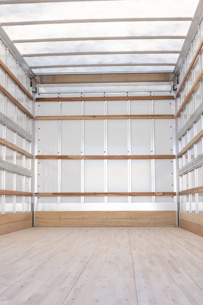 interior of Kentucky Plate Body white truck